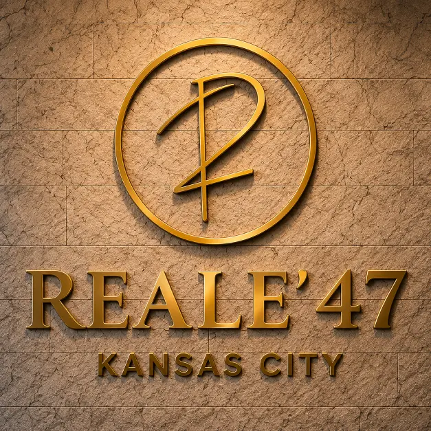Reale logo on stone