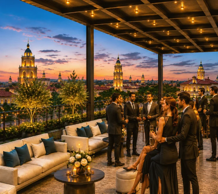 sunset rooftop